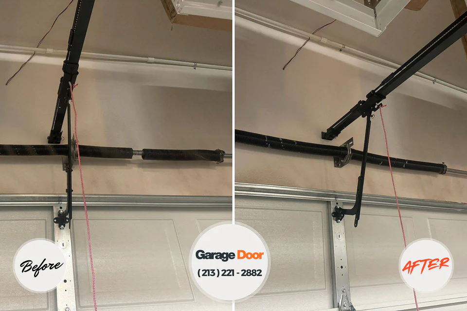 Before and after: garage door repair Parsippany, NJ